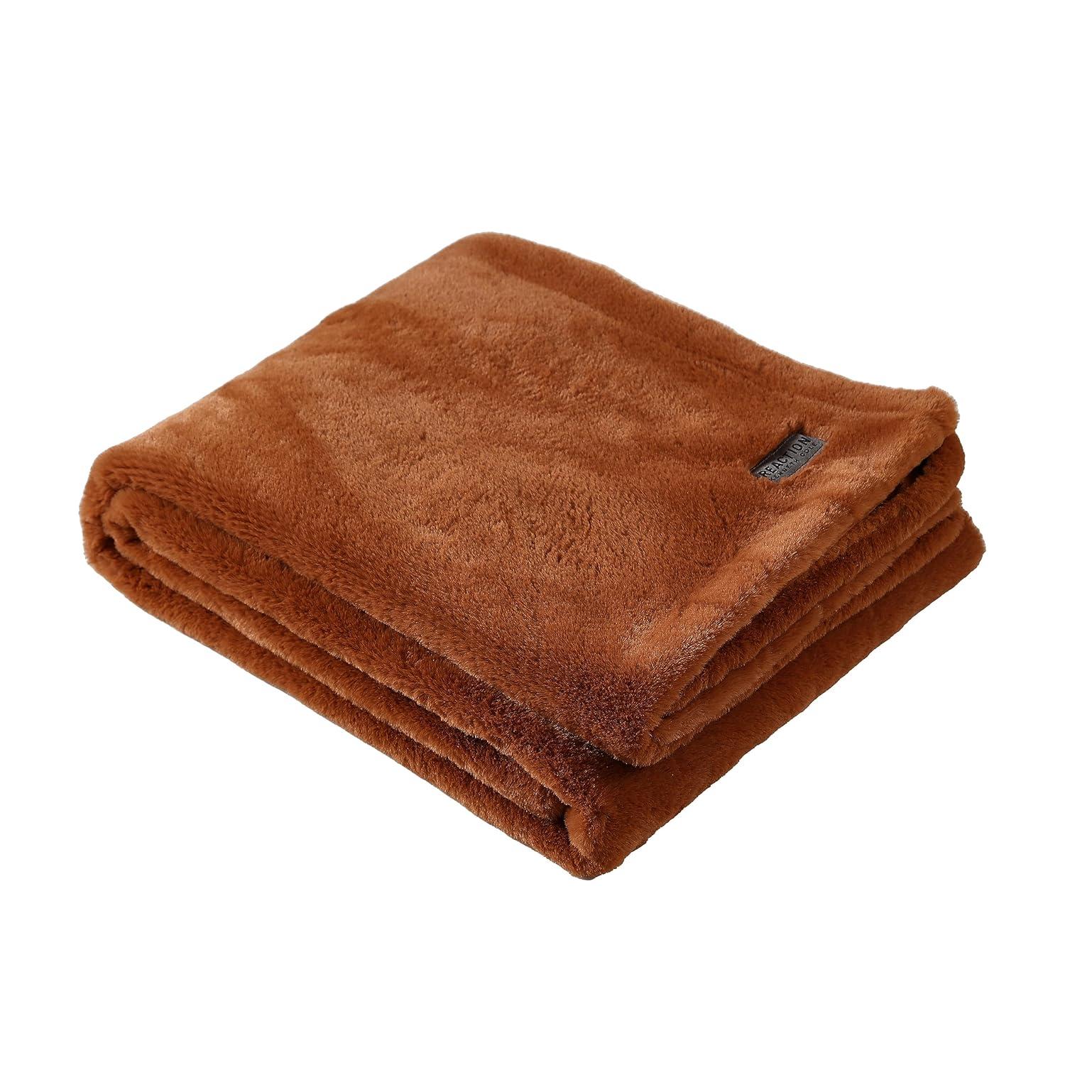 Kenneth Cole Kenneth Cole Faux Fur Solid Throw Blankets