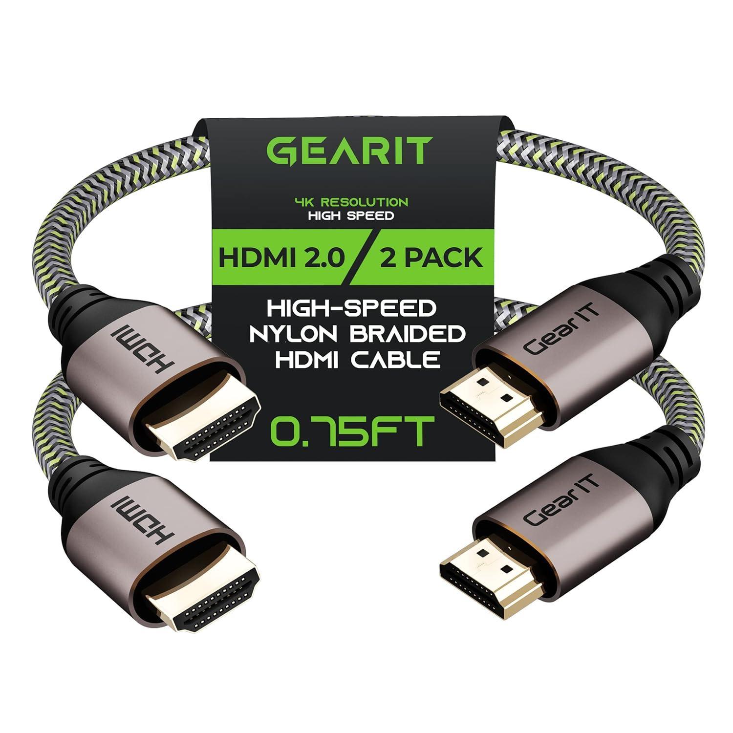 GearIT HDMI Cable CL3 In-Wall Rated (50ft / 15.2m) High-Speed HDMI 2.0b, 4K 60hz, 3D, ARC, HDCP 2.2, HDR, 18Gbps