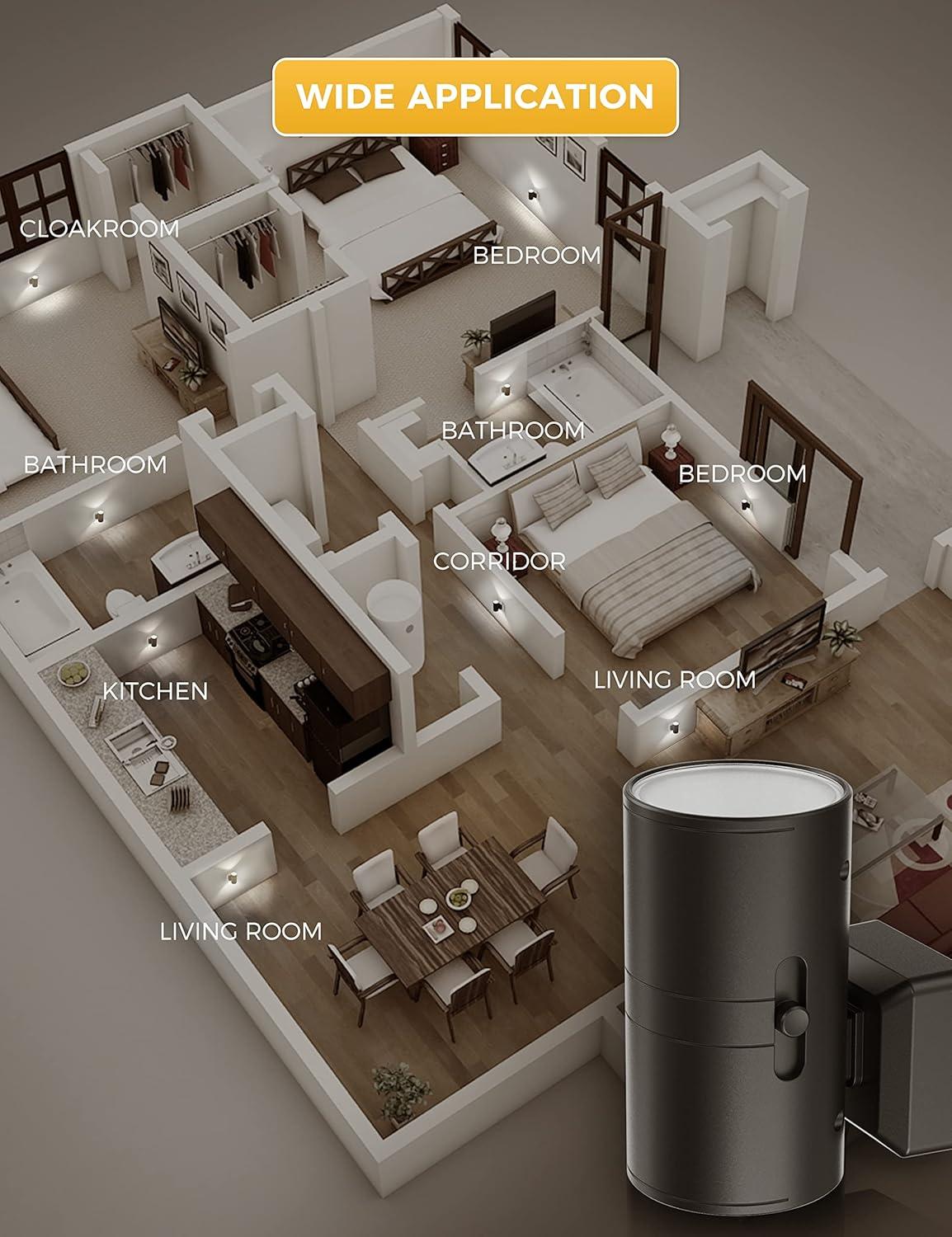 UNIVERSAL WINDOW SOLUTIONS Night Light, Bright Night Light, Night Lights Plug Into Wall, 5000K Daylight White, Dimmable Night Lights With Light Sensor, Decorative Night Lights For Hallway Bathroom Kitchen, 2 Pack