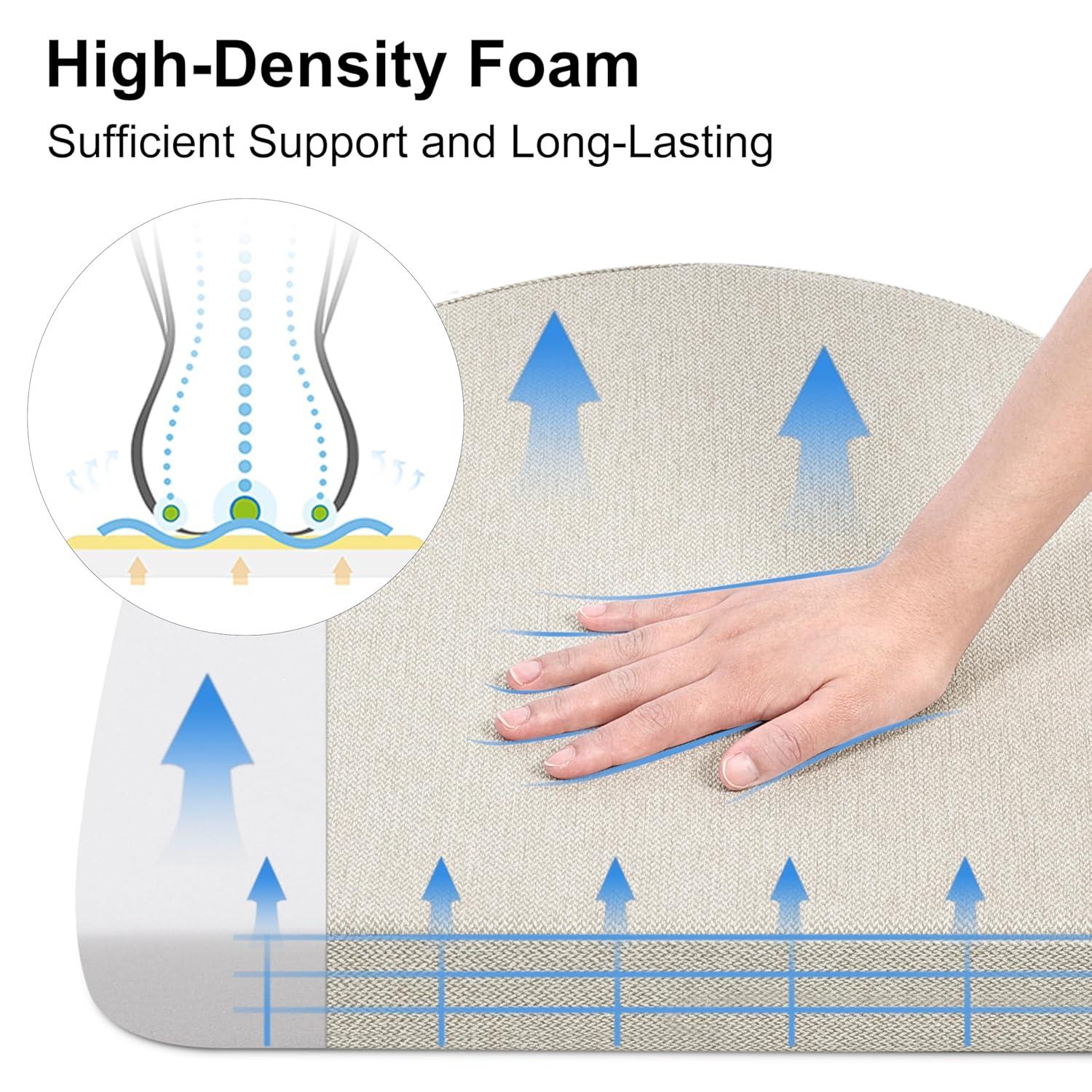 Chair Cushions for Kitchen Chairs Set of 4 Dining Chair Pads, Universal Non-Slip Dining Chair Cushions with Ties for Office Use