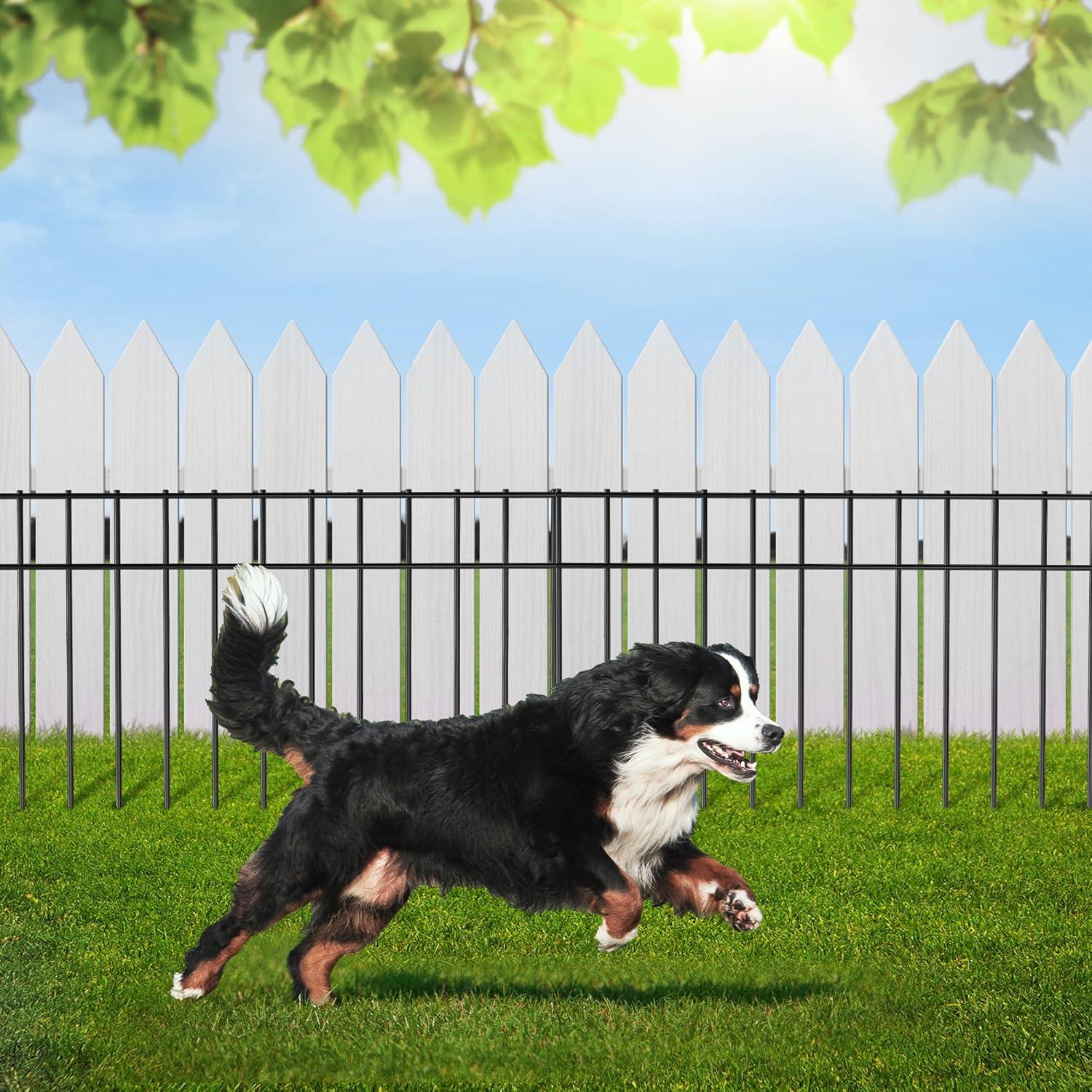 24x15-inch Black Coated Metal Animal Barrier Fence