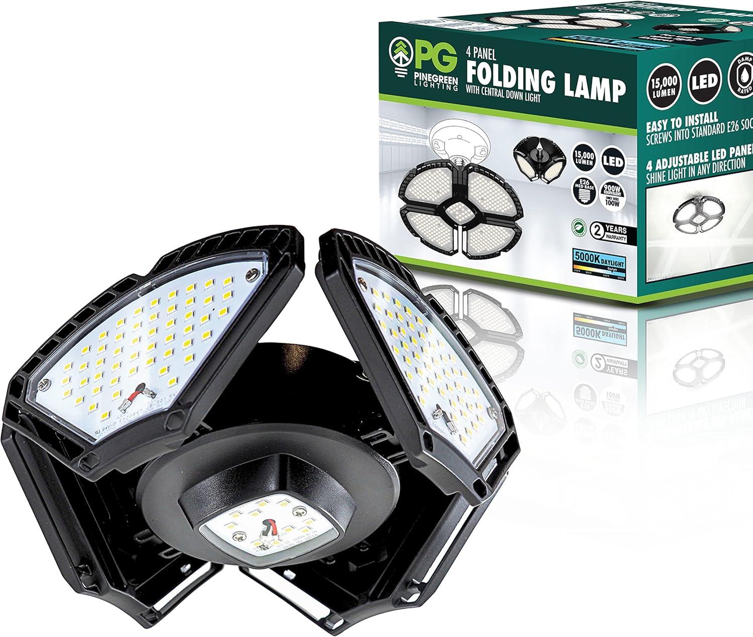 Ultra-Bright Adjustable 4-Panel LED Garage Light