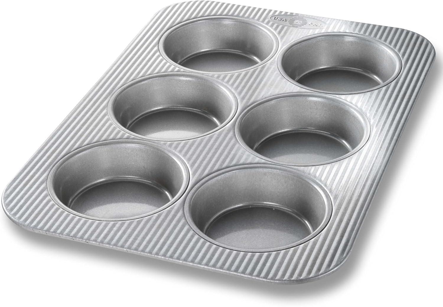 Nonstick Silicone 6-Well Mini Round Cake Pan