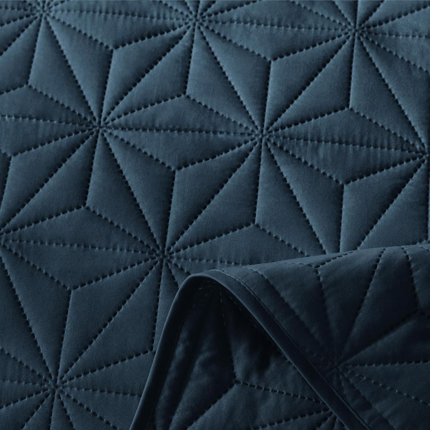 3-Piece King Size Quilt Set Blue - 3 Piece - King