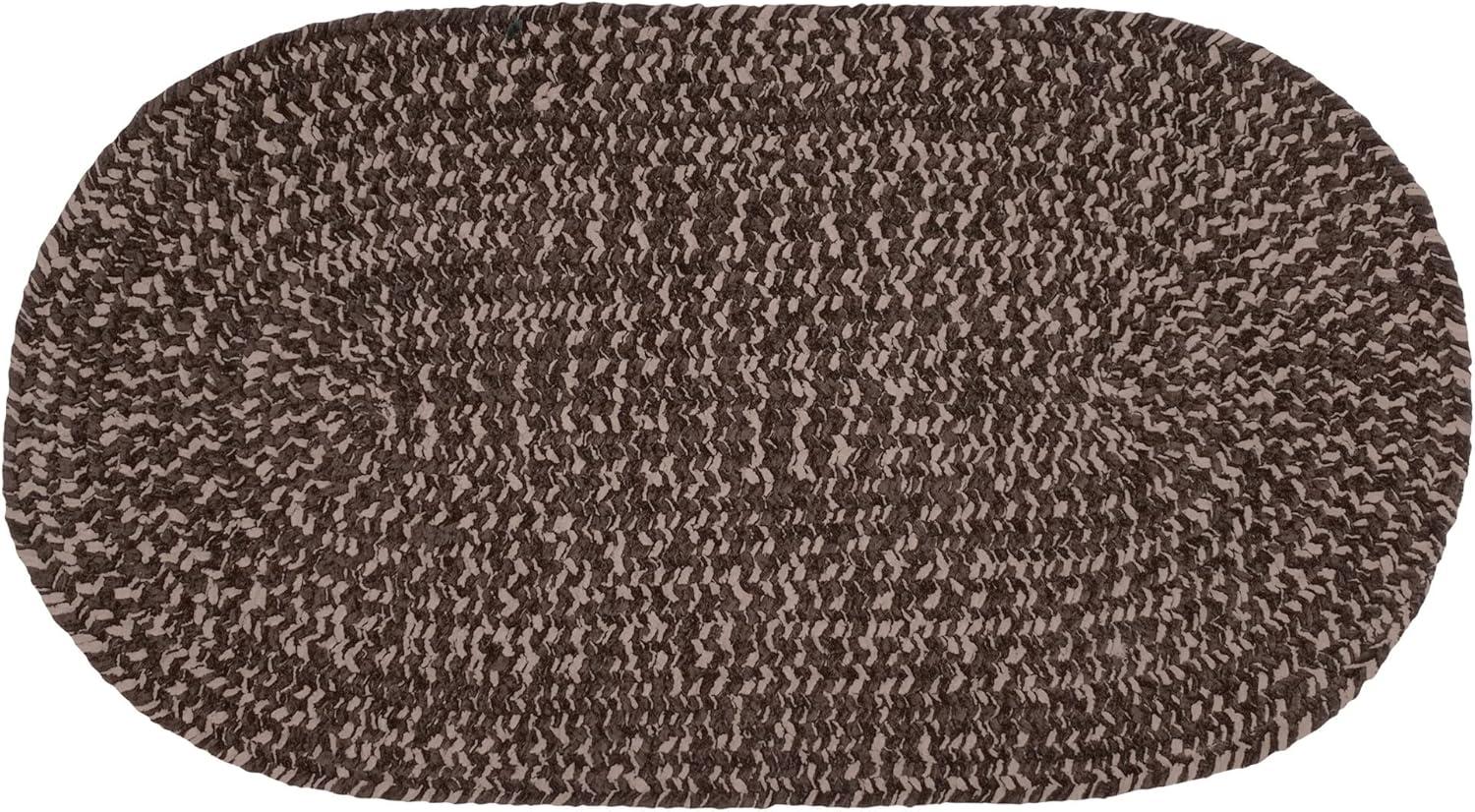 Dove & Chesnut Oval Braided Chenille 22" x 40" Rug