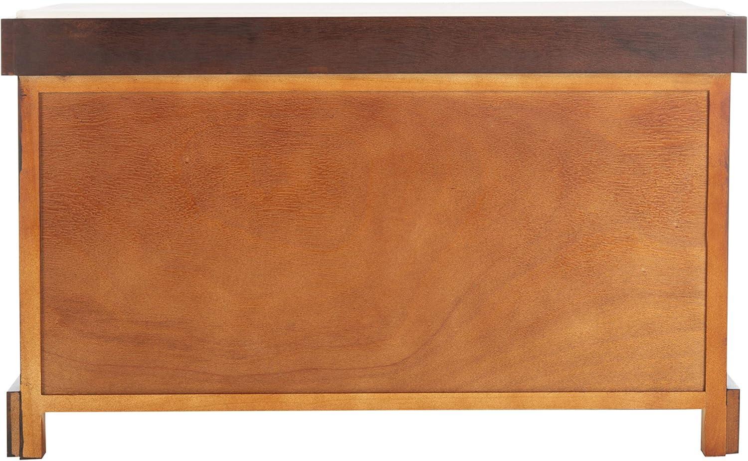 Freddy Wicker Storage Bench - Cherry - Safavieh
