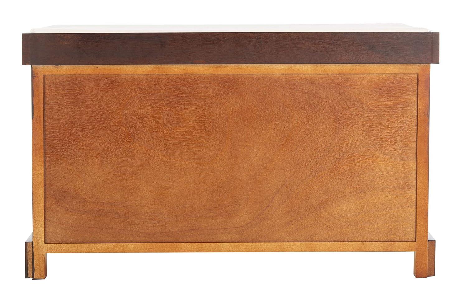 Freddy Wicker Storage Bench - Cherry - Safavieh
