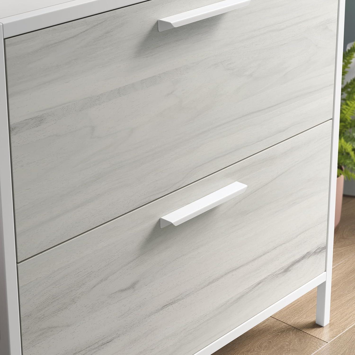 White and Haze Acacia 2-Drawer Lateral File Cabinet