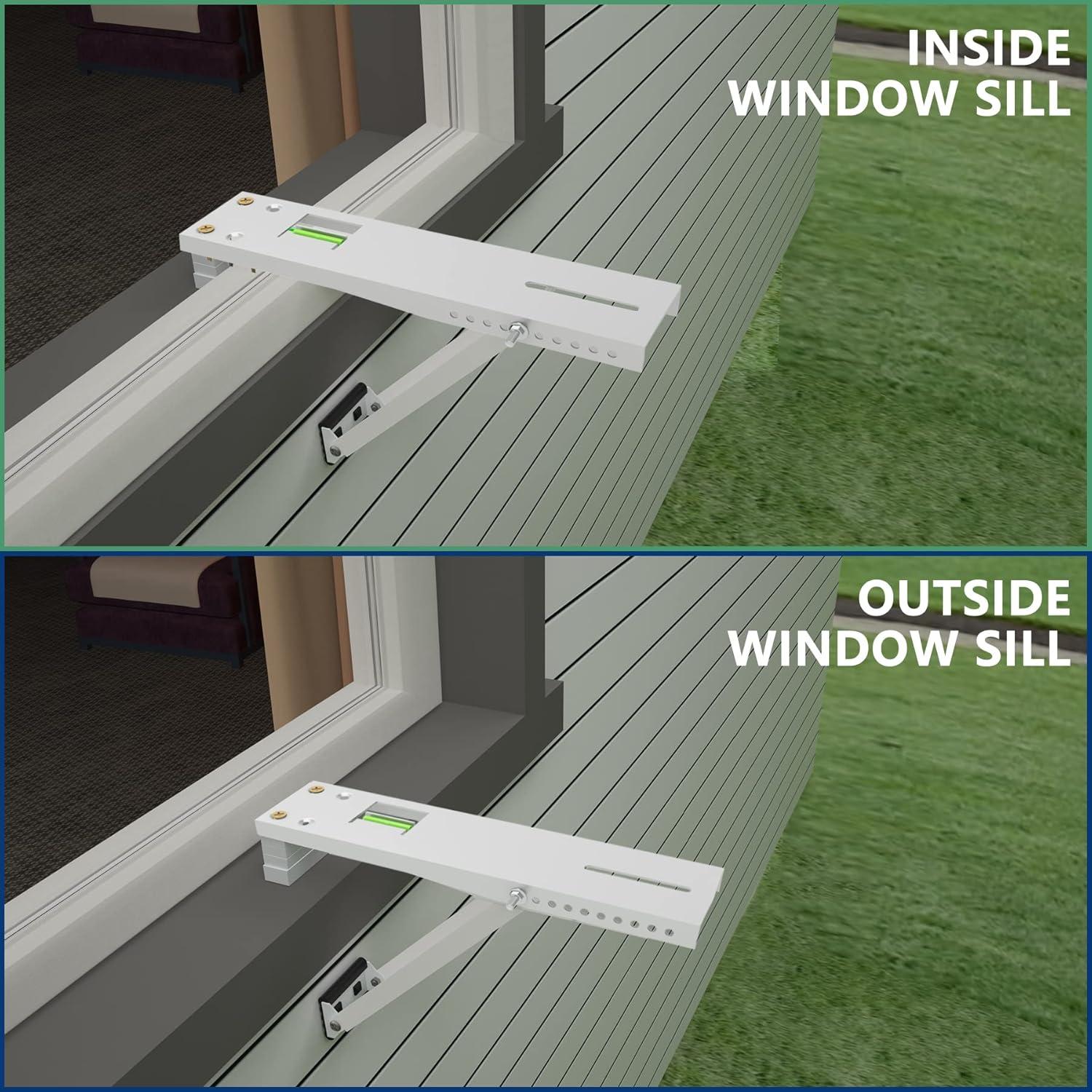 Window Air Conditioner Bracket, Light Duty Support Bracket, Up to 85 lbs, Universal to Fit 5,000 to 12,000 BTU AC Units