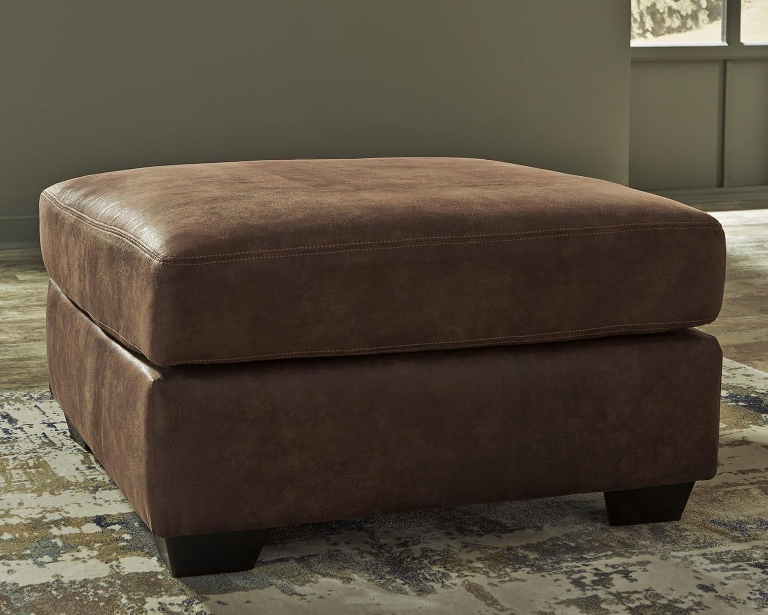 Bladen Traditional Brown Fabric Oversized Ottoman