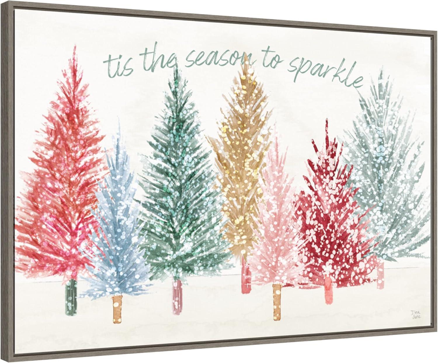 Amanti Art Holiday Sparkle I by Dina June Canvas Wall Art Print Framed 33 x 23-in.