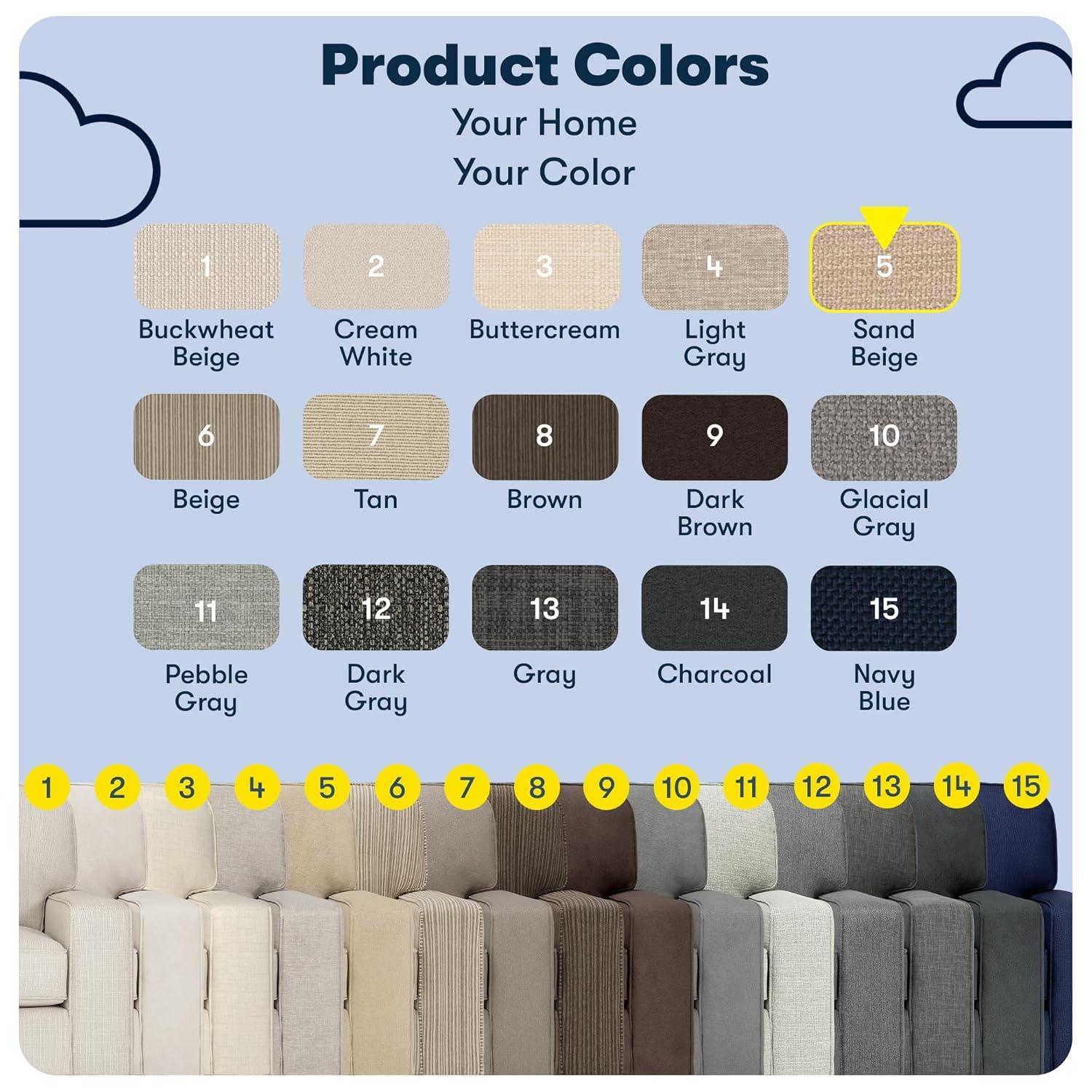 Serta Palisades 73" Track Arm Sofa, Easy Care Fabric, Soft Pillow Back, Pocket Coil Seat Cushions