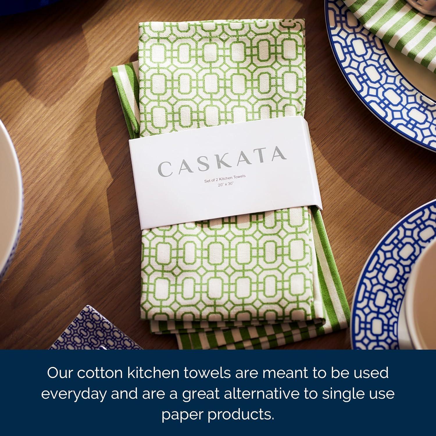 Caskata Newport Stripe Tea Towel Kitchen Towel (Set of 2)
