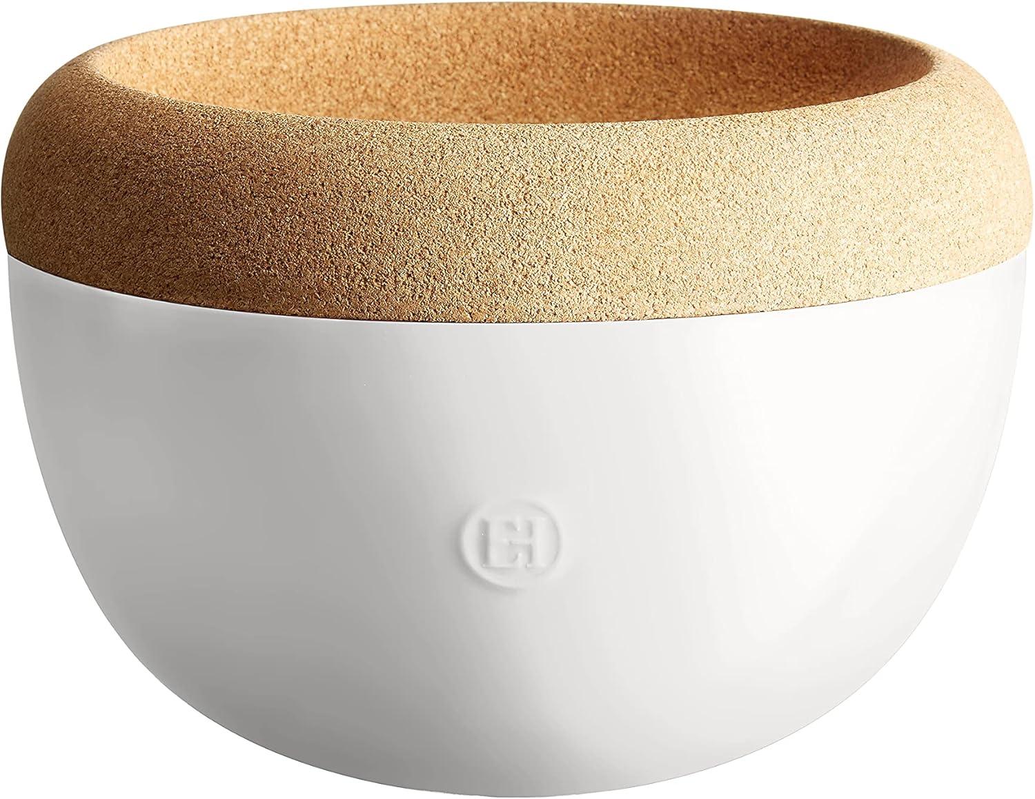 Emile Henry Deep Food Storage Bowl, 10.6-Inch, Creme