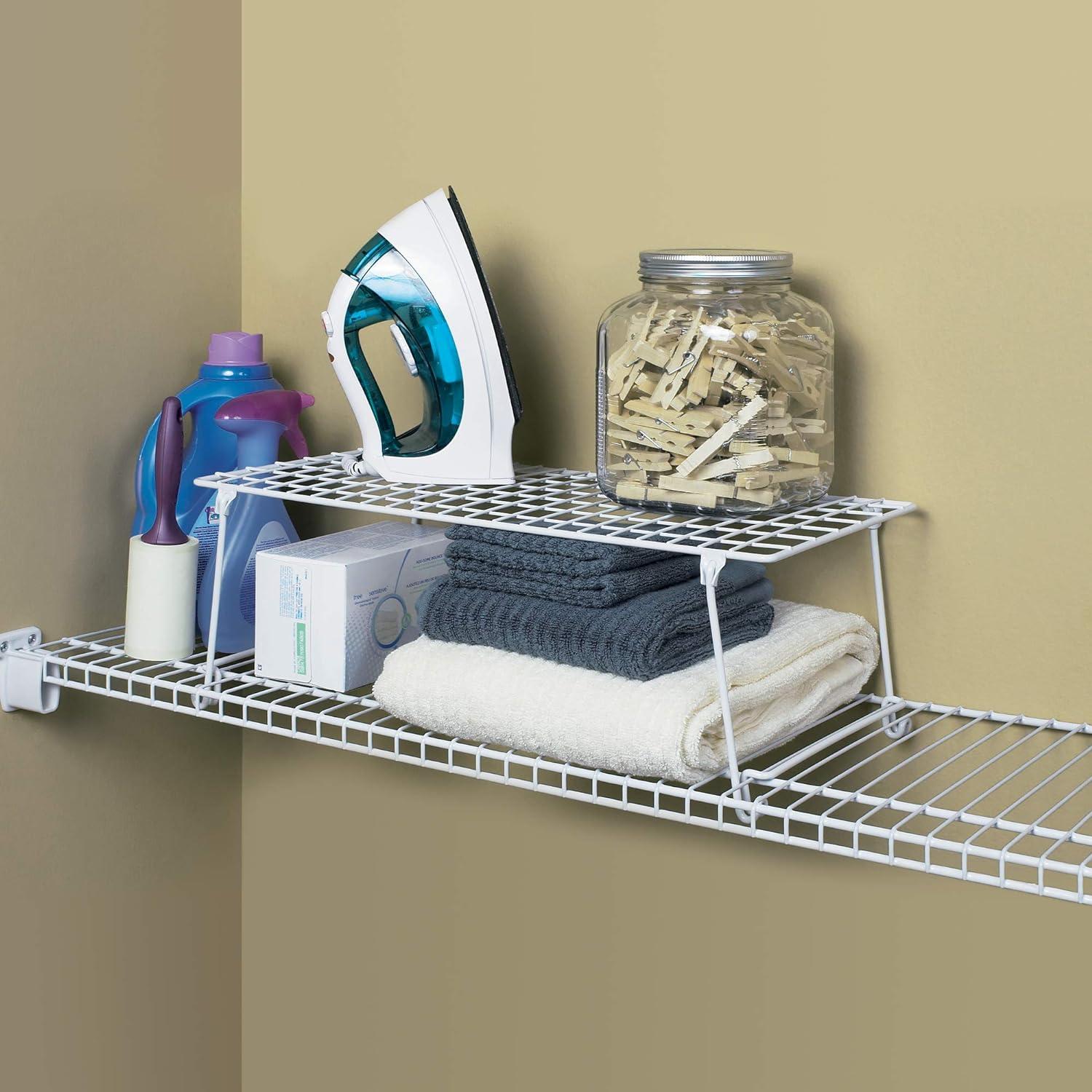 Closetmaid Multi-Purpose Closet Stack and Hang Wire Storage Shelf, White