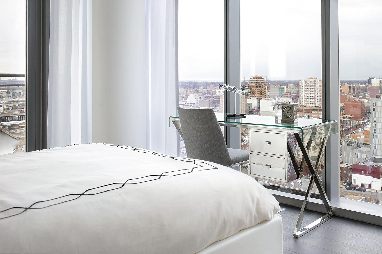 Parkston 18" H Linen Side Chair (Set of 2) - FOX2013 - Grey - Safavieh Couture