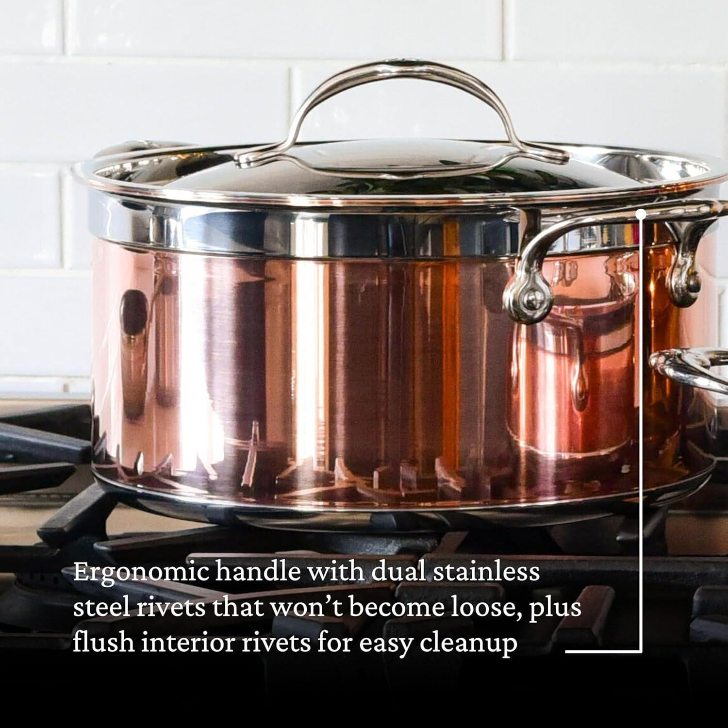 Hestan CopperBond 6 QT Covered Stock Pot