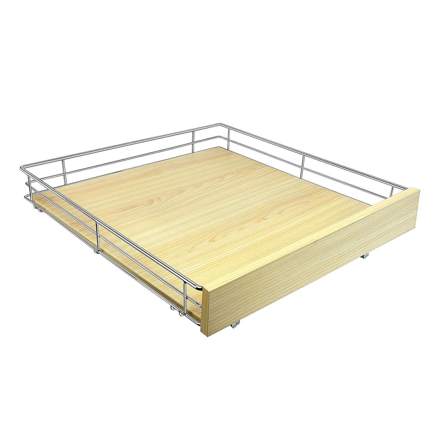 LYNK PROFESSIONAL LYNK PROFESSIONAL Select Pull Out Cabinet Organizer for Kitchen Cabinets, Wood and Chrome