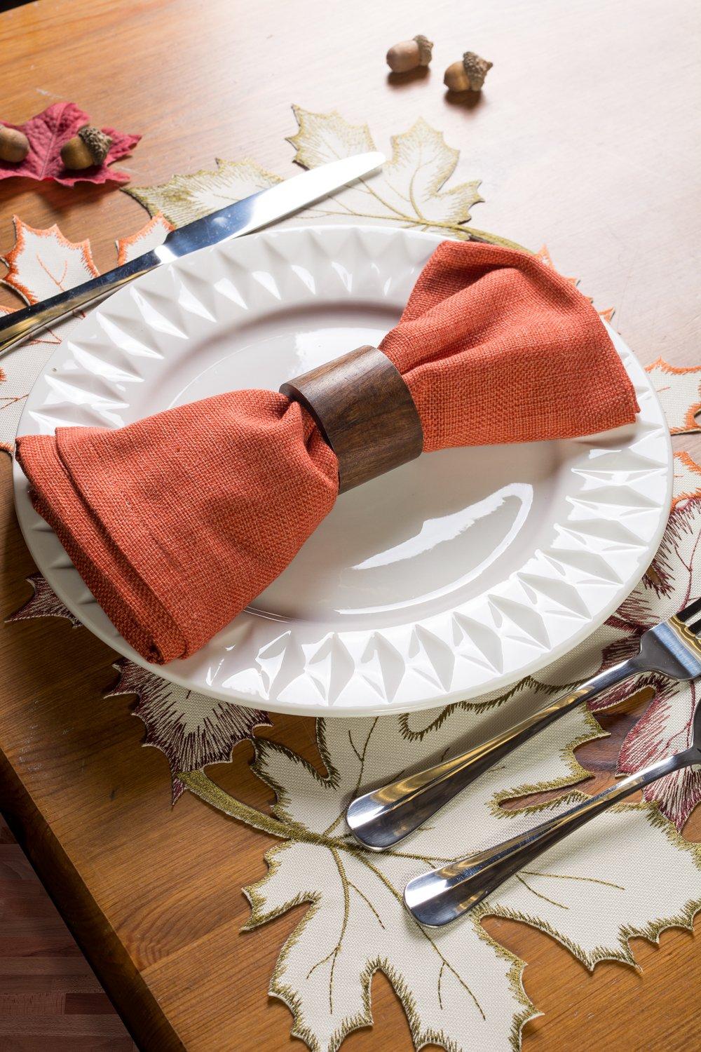 Wood Band Napkin Ring Set of 6