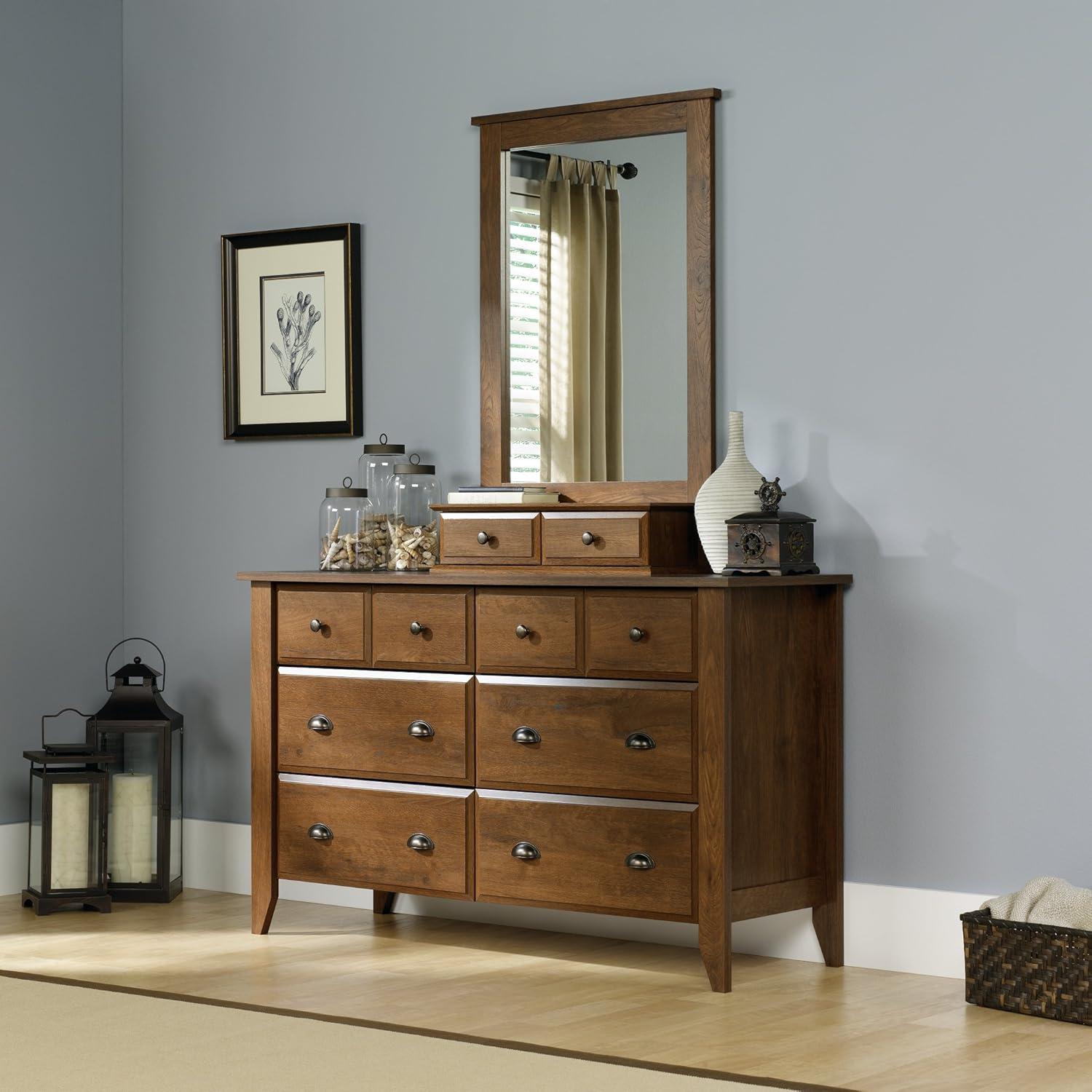 Sauder Shoal Creek Engineered Wood 6 Drawer Dresser in Oiled Oak