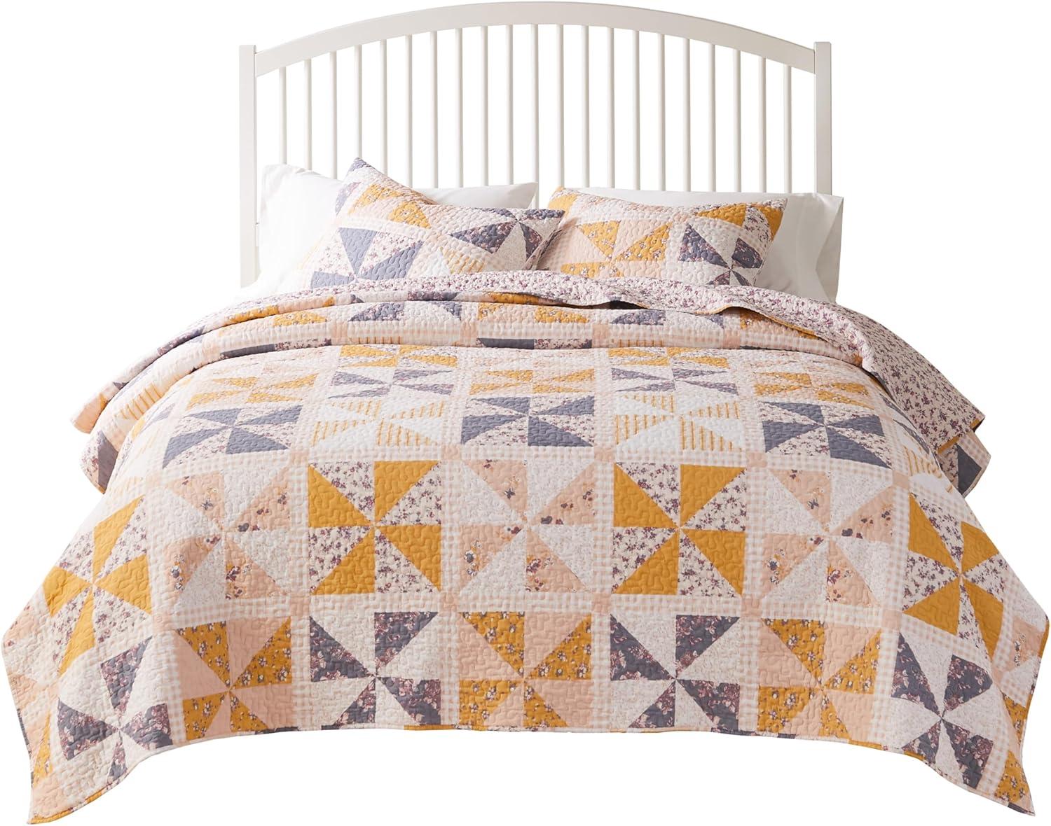 Greenland Home Fashions Heirloom Posey Reversible Quilt Set