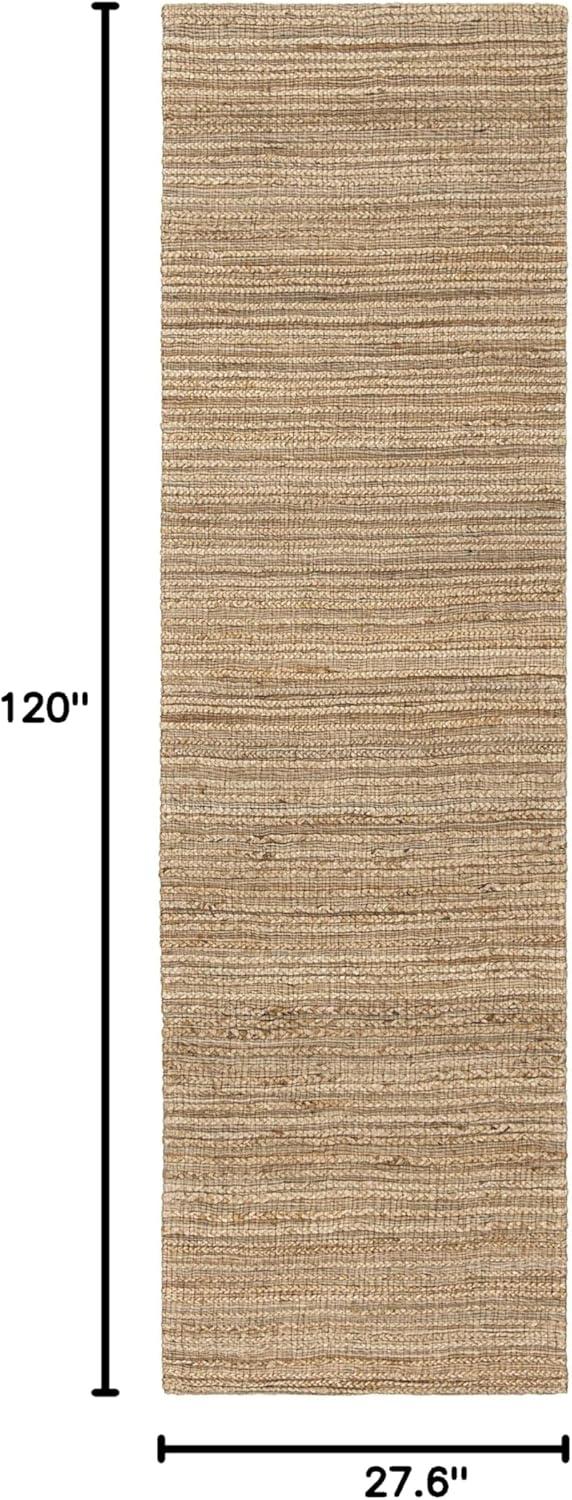 Natural Handmade Braided Cotton Runner Rug, 2'3" x 10'