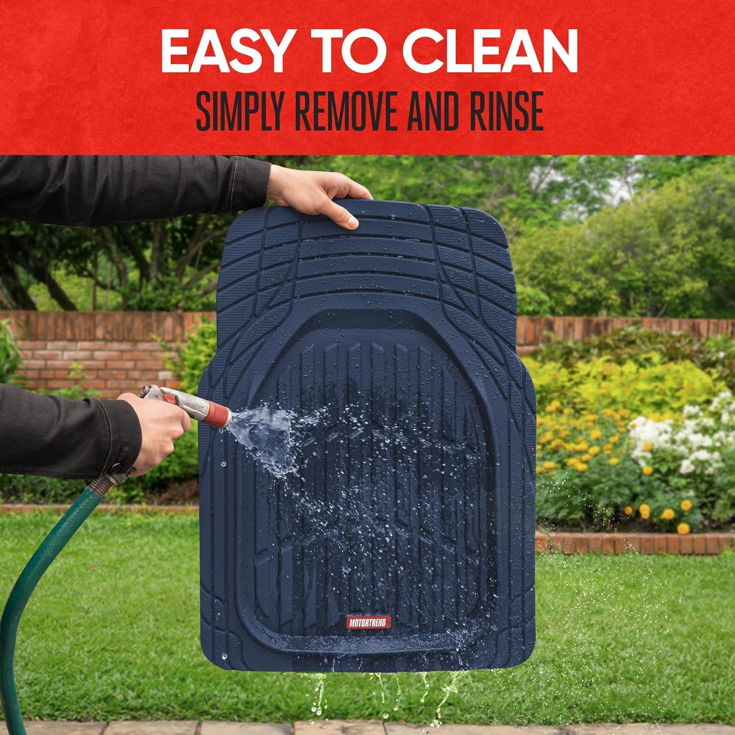 Motor Trend FlexTough Contour - Deep Dish Heavy Duty Rubber Car Floor Mats