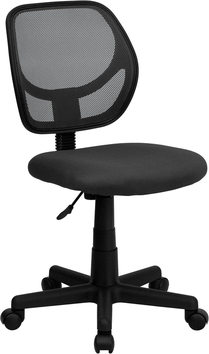 ErgoComfort 360 Swivel Mesh Task Chair with Lumbar Support, Gray and Black