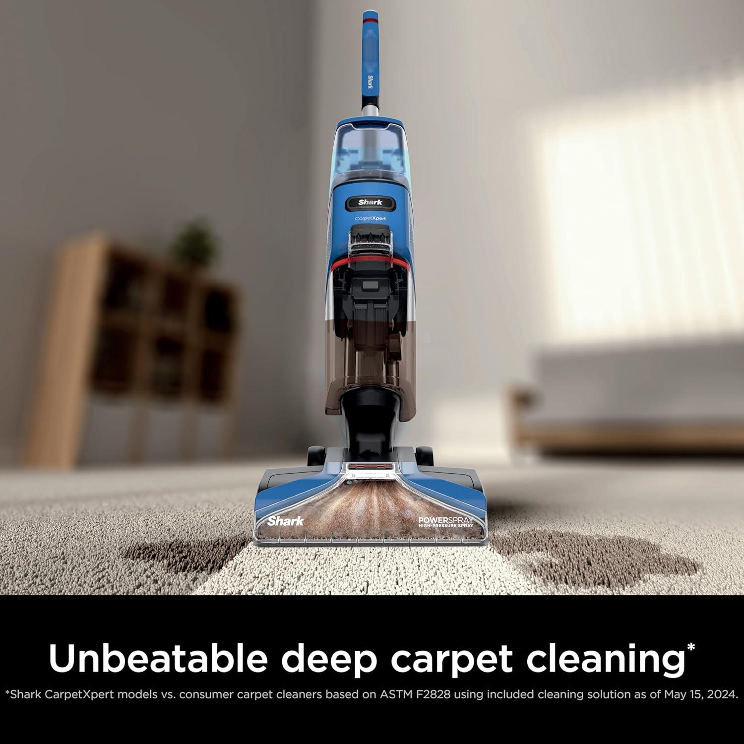 Shark EX201 CarpetXpert Upright Carpet, Area Rug & Upholstery Cleaner with StainStriker, Built-in Spot & Stain Cleaner, Perfect for Pets, Deep Cleaning & Tough Stain Removal, Carpet Shampo