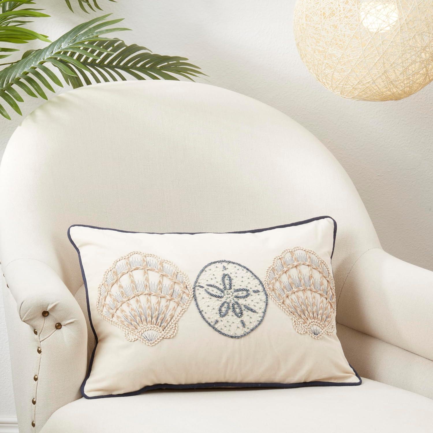 Saro Marcia Collection Cotton Throw Pillow