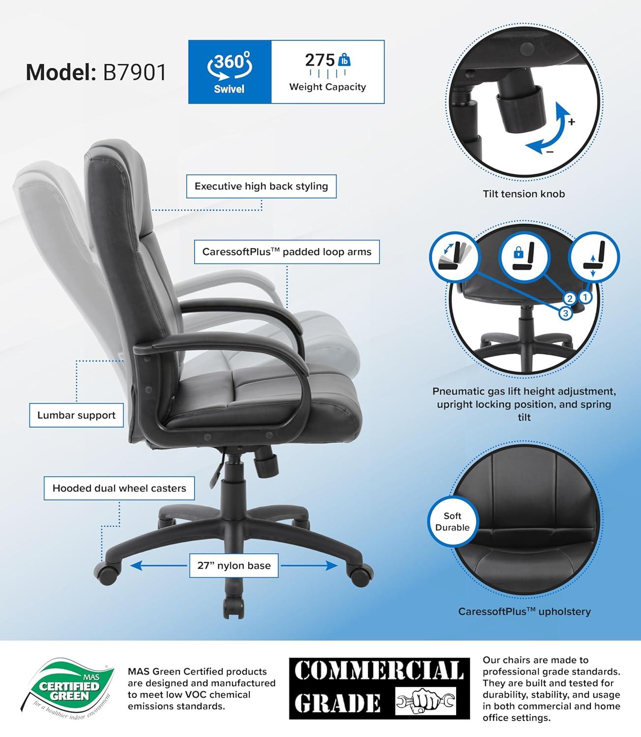 Boss Office Products Vinyl Executive Chair