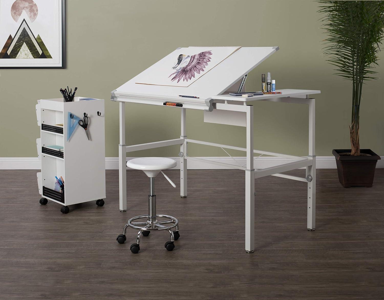 Studio Designs Graphix II White Split Top Crafting Table