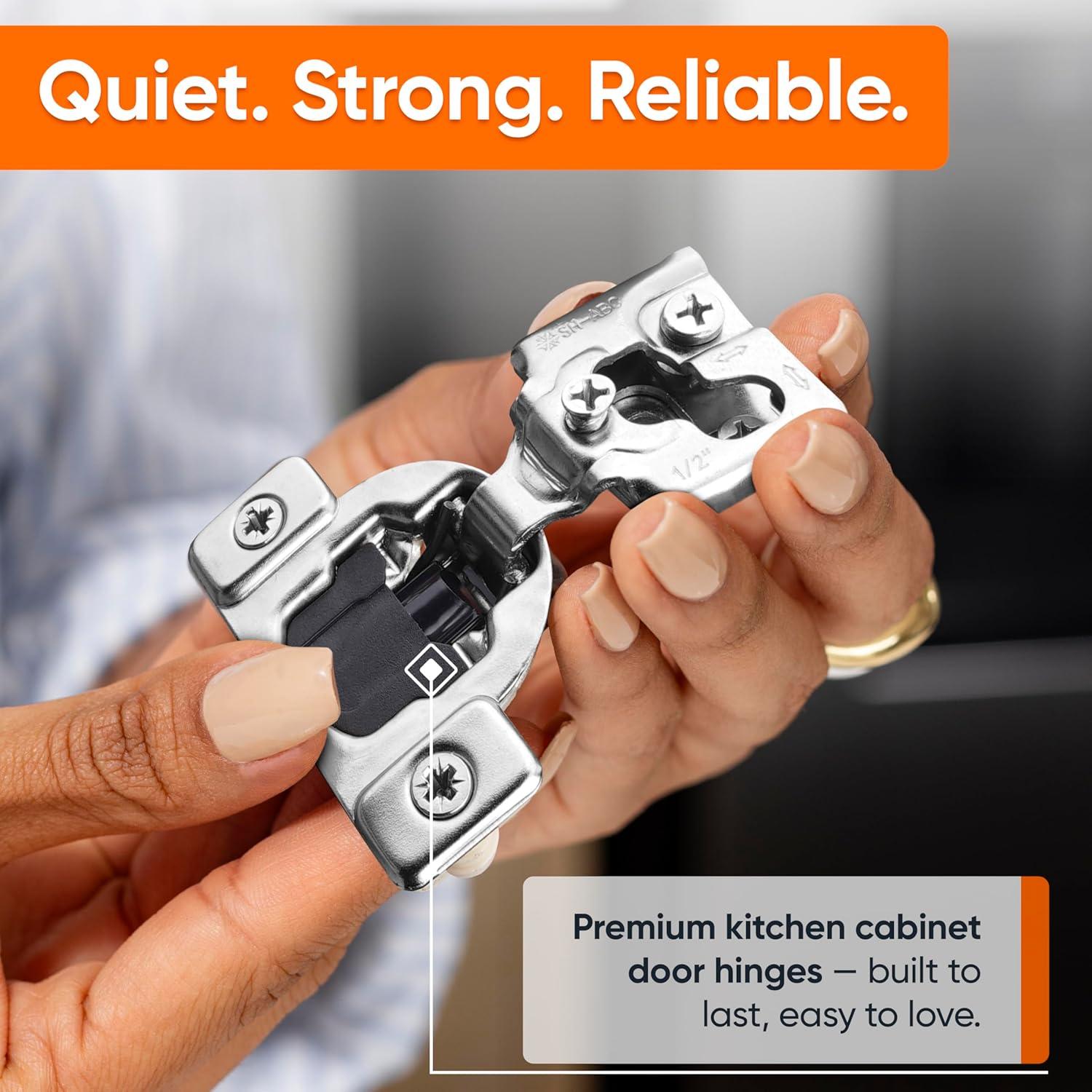 Decobasics 105 Degree 3 Way Adjustability 1/2" Overlay Hinge