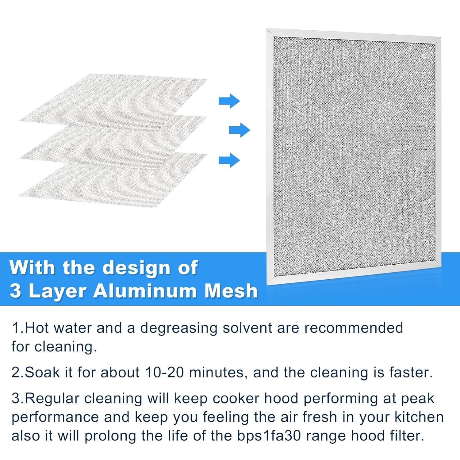 AMI PARTS Broan Range Hood Filter BPS1FA30 Aluminum Grease Filter Compatible with Broan Range Hood-11-3/4" X 14-1/4" X 3/8"(3pcs)