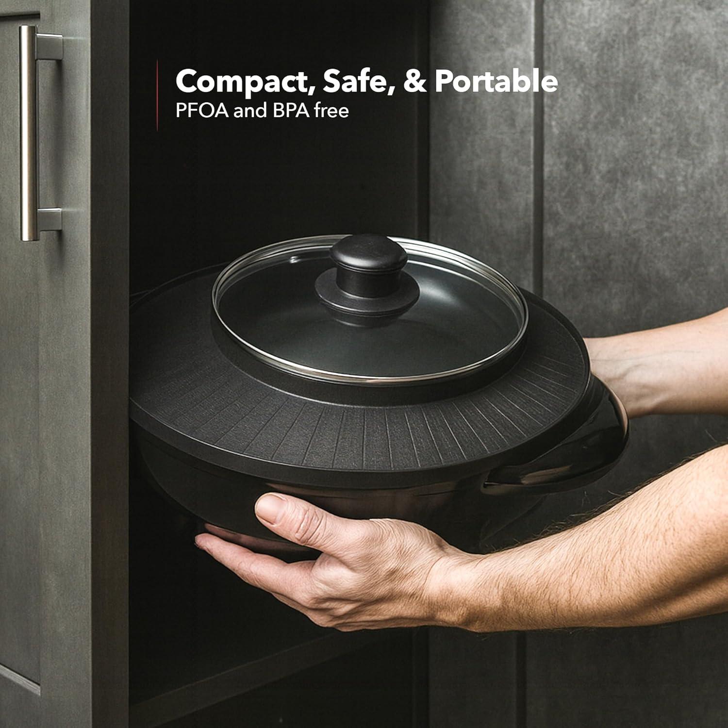 Ovente OVENTE 2-in-1 Hot Pot and Grill Combo