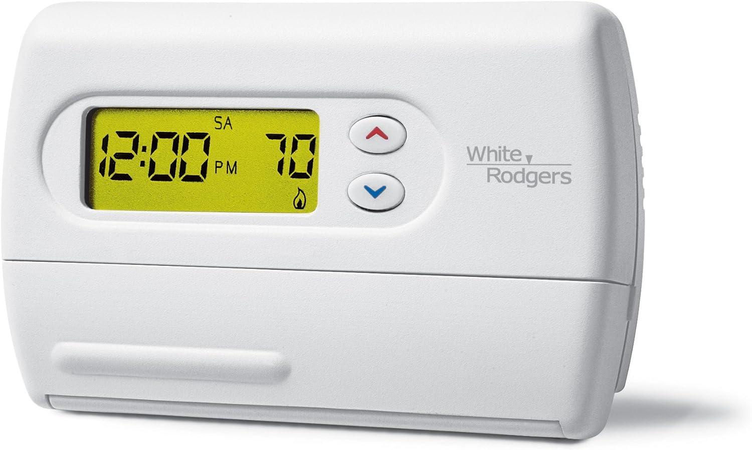 White Programmable Digital Single-Stage Thermostat with Touchscreen