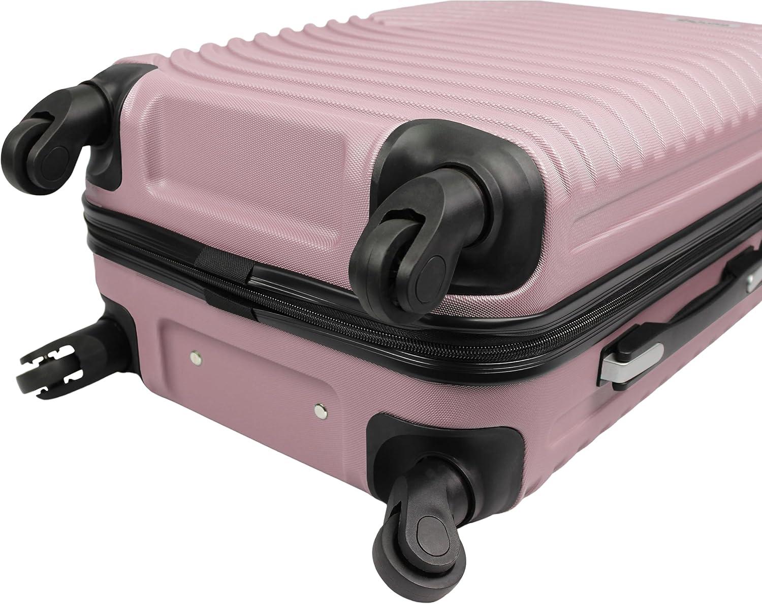 Dejuno Craft Hardside 3-Piece Spinner Luggage Set - Blush