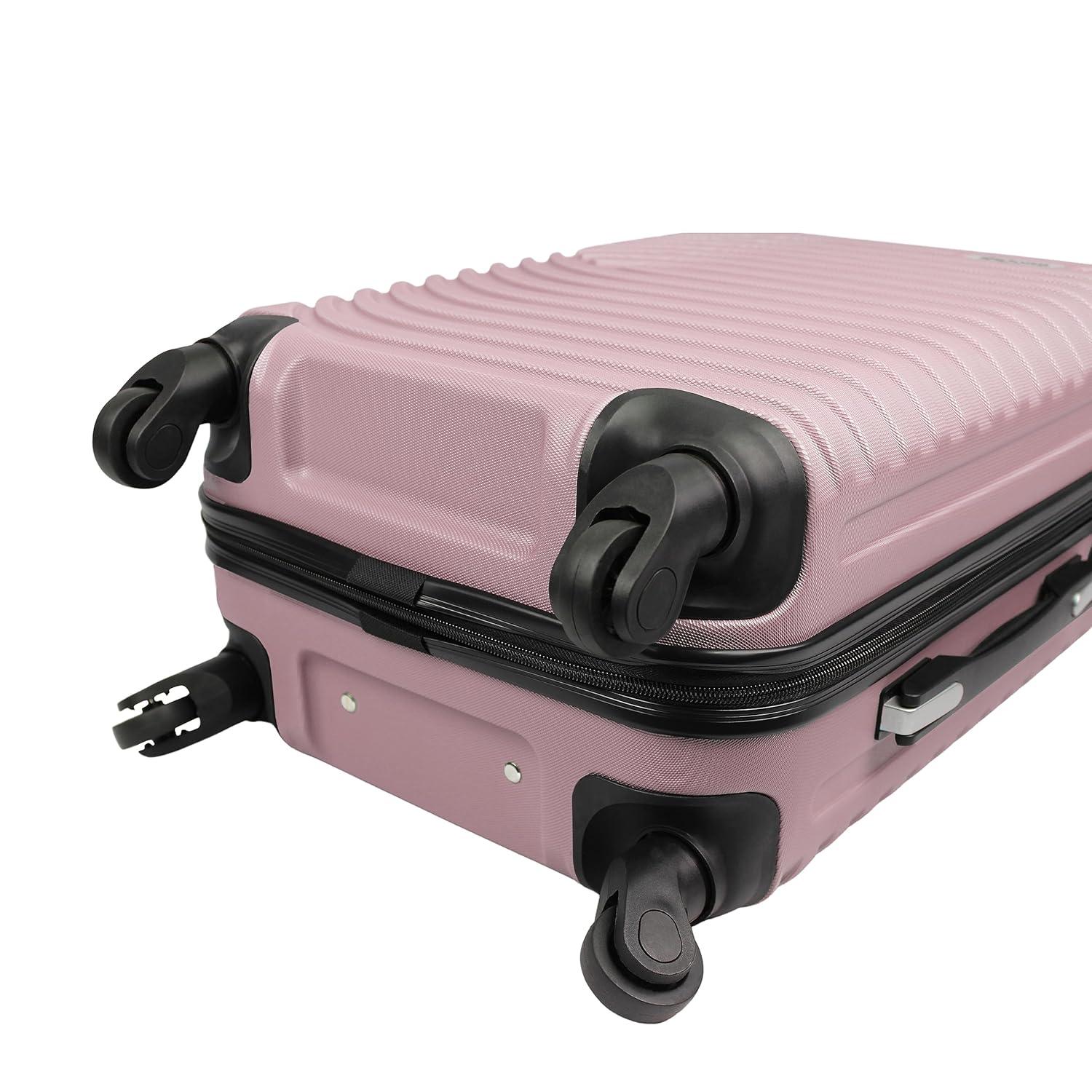 Dejuno Craft Hardside 3-Piece Spinner Luggage Set - Blush