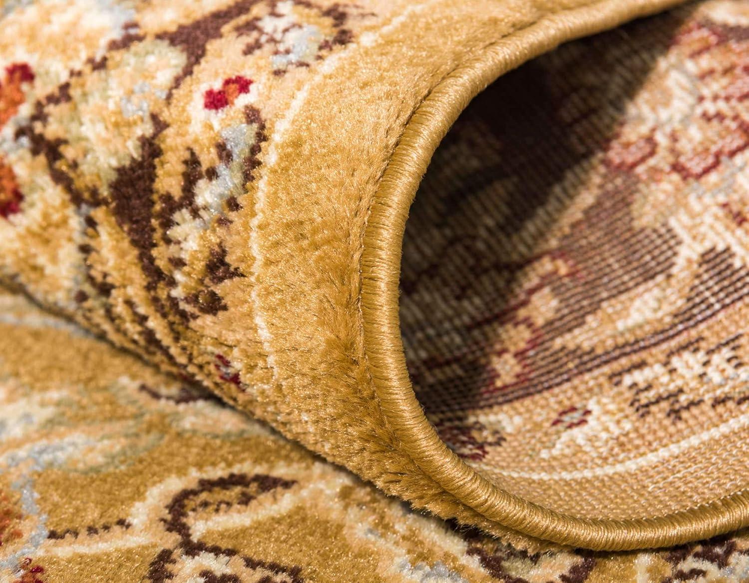 Unique Loom 3' 3 x 5' 3 Tan Voyage Asheville Area Rug