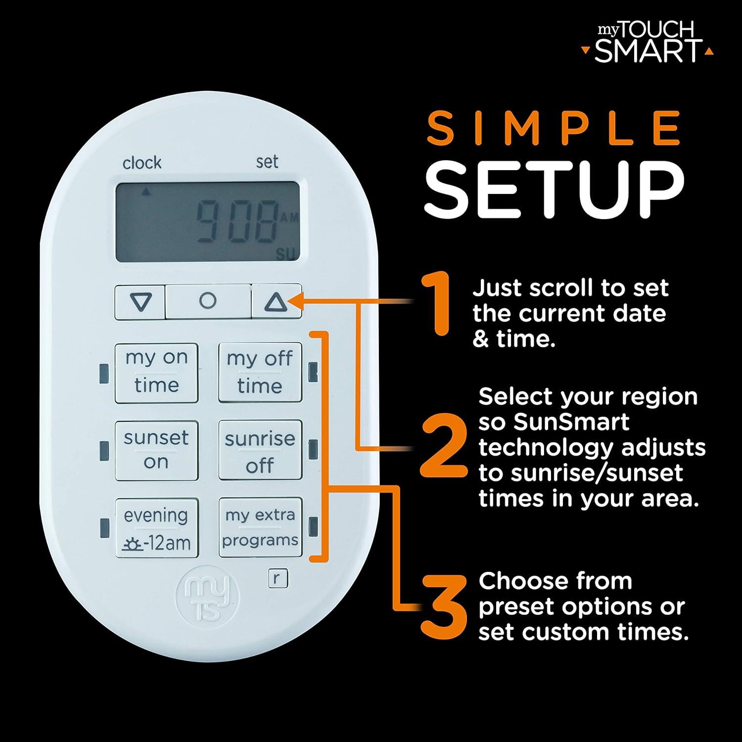 myTouchSmart 7-Day Indoor Plug-In Digital Timer, 1-Outlet, 33860