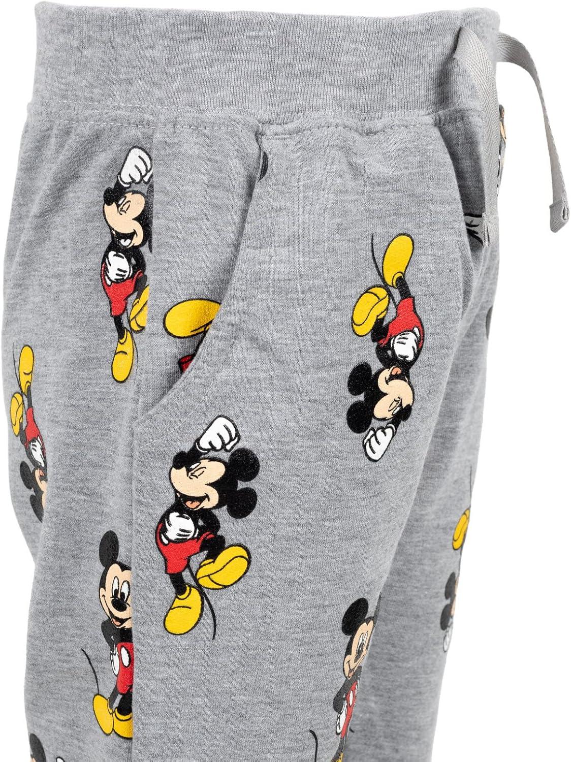 Disney Mickey Mouse Little Boys French Terry Sweatshirt and Pants Set Heather Grey 6