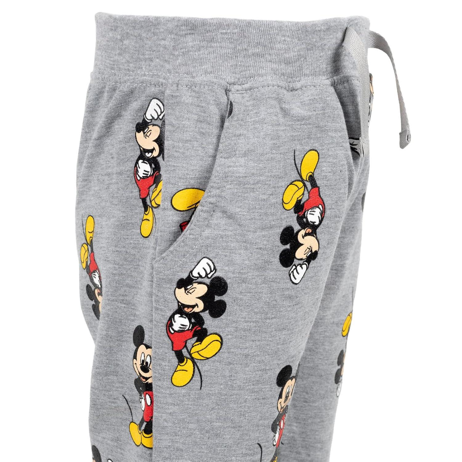Disney Mickey Mouse Little Boys French Terry Sweatshirt and Pants Set Heather Grey 6