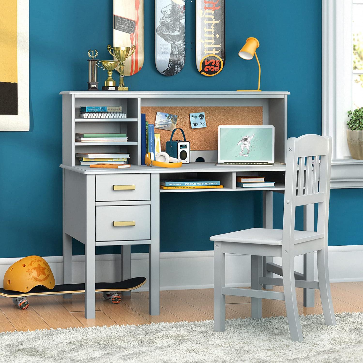 Guidecraft Taiga Writing Desk with Hutch and Chair Set