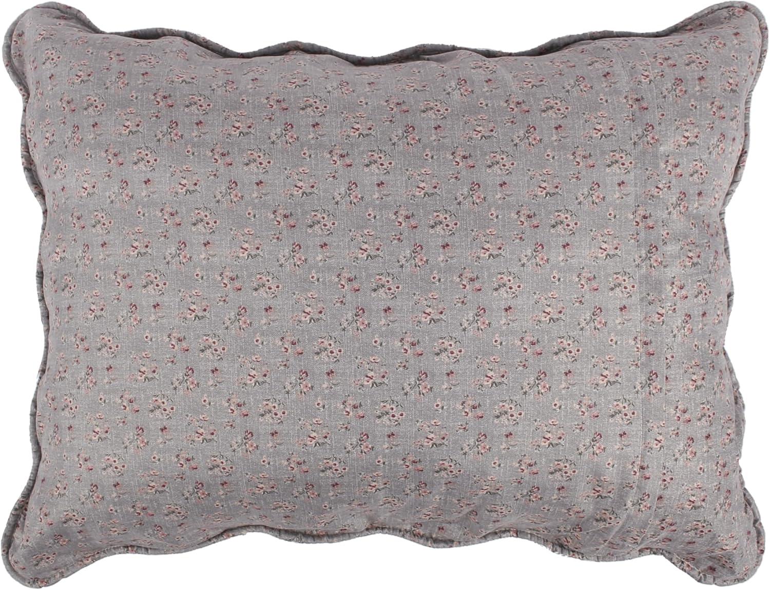 Greenland Home Fashions Barefoot Bungalow Giulia Fabulous Floral and Stencil Prints Classic Patchwork Pattern Reverses Pillow Sham - King 20x36", Gray