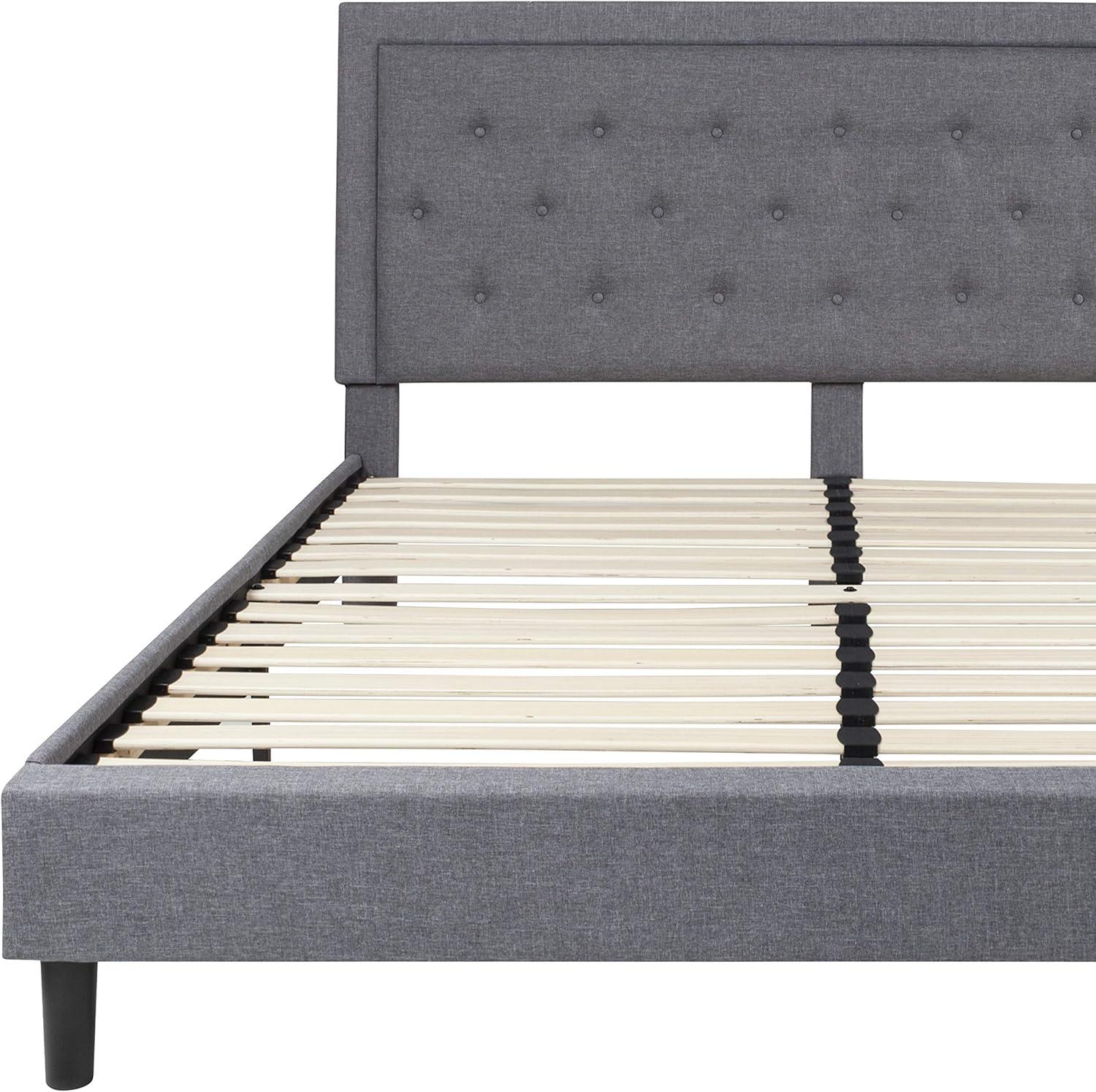 Flash Furniture Roxbury Panel Tufted Upholstered Platform Bed
