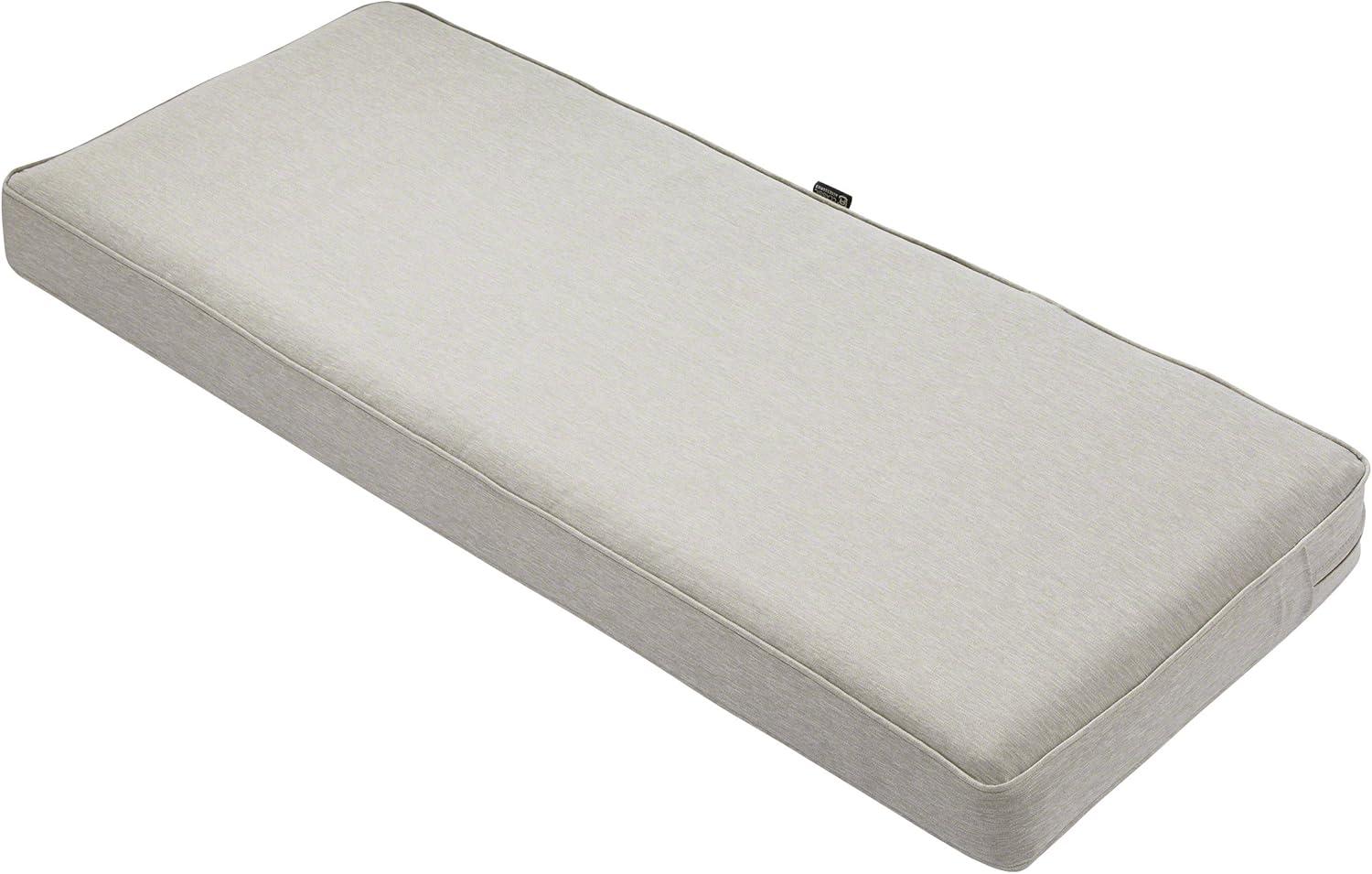 Heather Grey FadeSafe 48" Patio Bench Cushion with Water-Resistant Coating