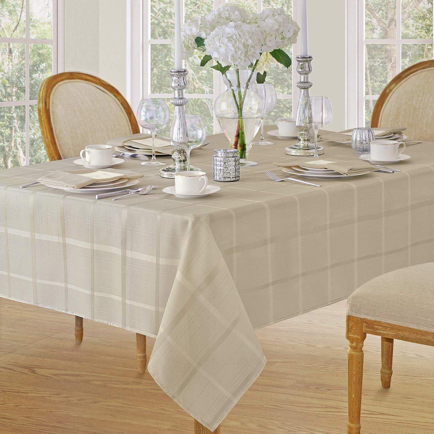 Elrene Elegance Plaid Stain & Water Resistant Tablecloth - Elrene Home Fashions