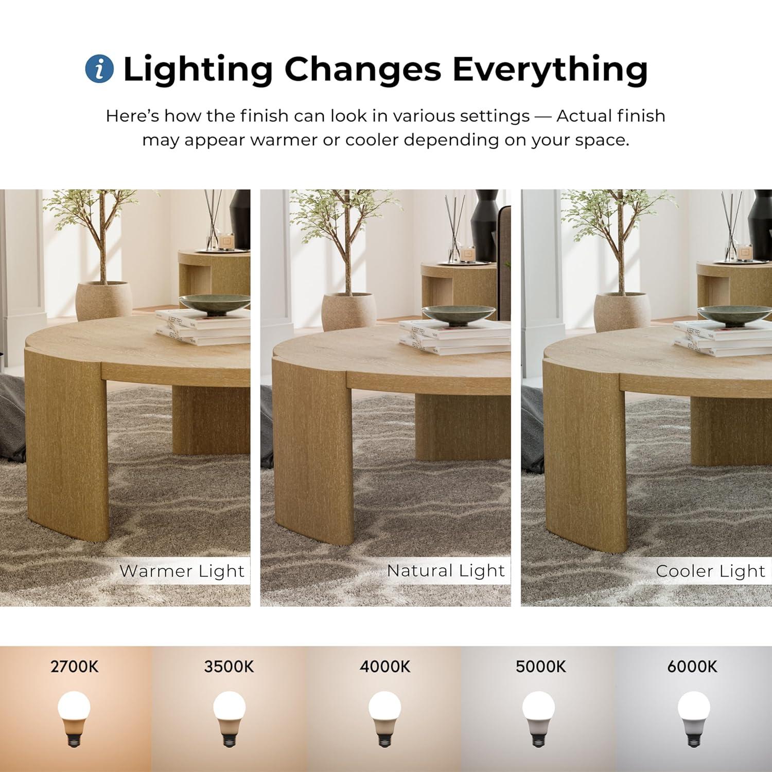 Furniture of America Honora Modern Wood 42-inch Oval Coffee Table with Plinth Base, Oak