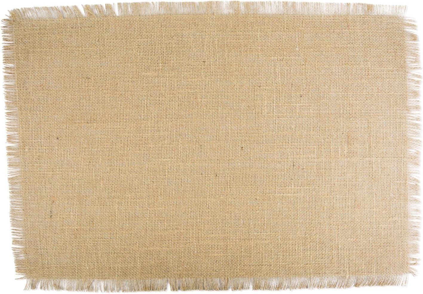 DII Modern Style Jute Fabric Placemat in Natural Finish (Set of 6)