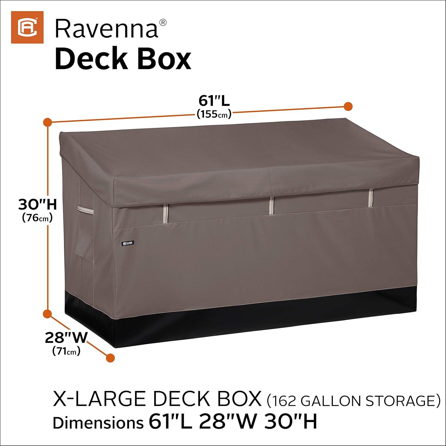 Classic Accessories 162 gal Ravenna Water-Resistant Steel Deck Box Beige